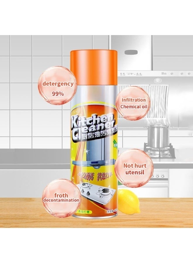 منظف ​​رغوي للمطبخ 500 مل - بخاخ متعدد الأغراض فعال لإزالة بقع الشحوم والزيوت والدهون الصعبة من شفاطات المطبخ وأسطح العمل والمواقد وأجهزة المطبخ - Image 2